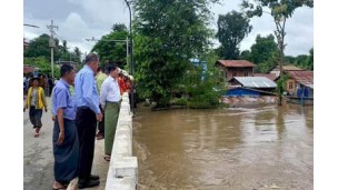 နေပြည်တော်ကောင်စီနယ်မြေအတွင်း မိုးရွာသွန်းမှုကြောင့် ရေကြီးရေလျှံခြင်း ယာယီဖြစ်ပေါ်ခဲ့