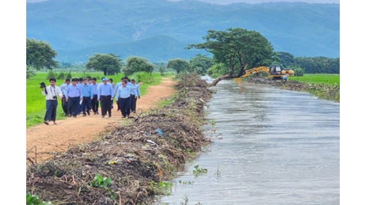 နေပြည်တော်ကောင်စီနယ်မြေအတွင်း မိုးရာသီ ရေကြီးရေလျှံမှုကြောင့် စိုက်ခင်းများ ထိခိုက်မှုလျော့နည်းစေရေး ကွင်းဆင်းစစ်ဆေး