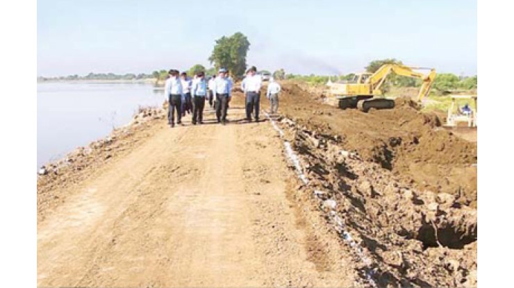 ကျောက်ဆည်ကန် ပြန်လည်ပြုပြင်ခြင်းလုပ်ငန်းနှင့် လတ်တလောစိုက်ပျိုးရေပေးဝေရေး ကွင်းဆင်းဆောင်ရွက်