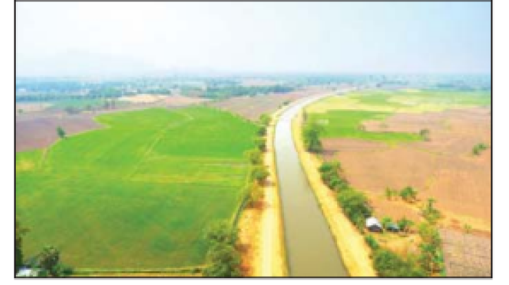 မြစ်သားမြို့နယ် ကင်းတားတမံရေလွှဲဆည်မှ နွေသီးနှံအတွက် စိုက်ပျိုးရေများ စတင်ဖြန့်ဝေပေး 